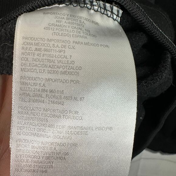 Joma Mens size Medium Crew II Zip Up Hoodie Black Gray White Soccer - Picture 8 of 8